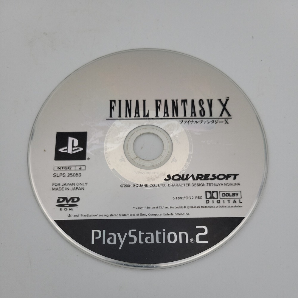 Final Fantasy X Sony PlayStation 2 PS2 Japanese Import NTSC-J SLPS-25050 Disc